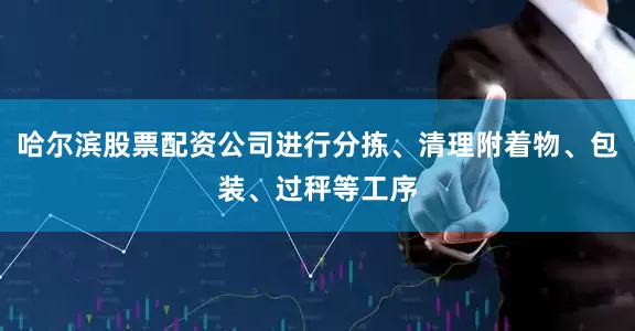 哈尔滨股票配资公司进行分拣、清理附着物、包装、过秤等工序